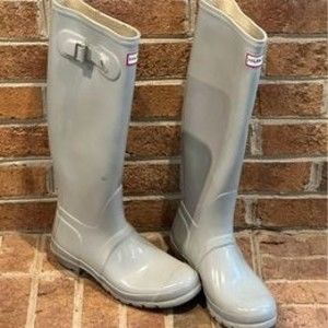 Hunter Original Tall Gloss Women's Rain Boots - Spearmint 7US
